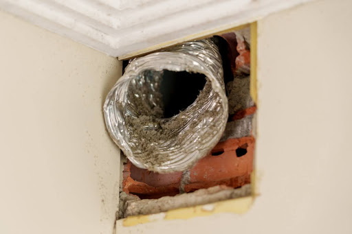 A close-up of an air duct.